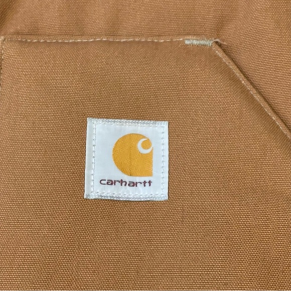 Carhartt Brown Duck Canvas Quilted Vest VO1-BRN Arctic Lined Workwear Size 5XL - Picture 4 of 15